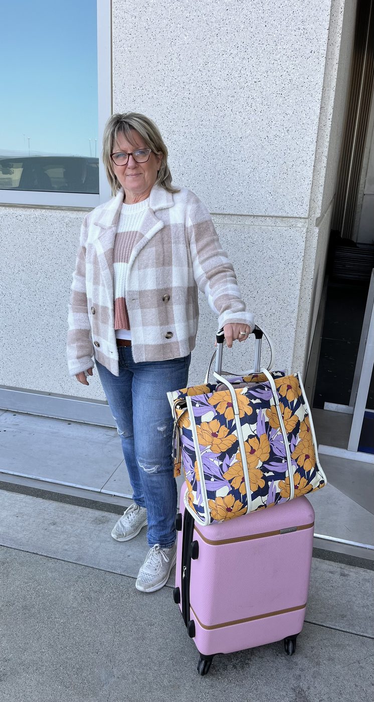 Jan Savolainen at the airport, about to fly to Italy alone for the first time